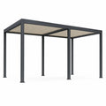 Pergola aluminiowa 400x300 cm poliwęglan komorowy grafitowy/beżowy