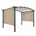 Altana ogrodowa z aluminium i materiału poliestrowego 300x300x270 cm beżowy